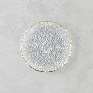 Giselle Glass Cake Plate 16 cm Gold