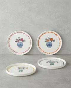 Керамическая тарелка для торта Floe на 4 части, 20 см, цветная