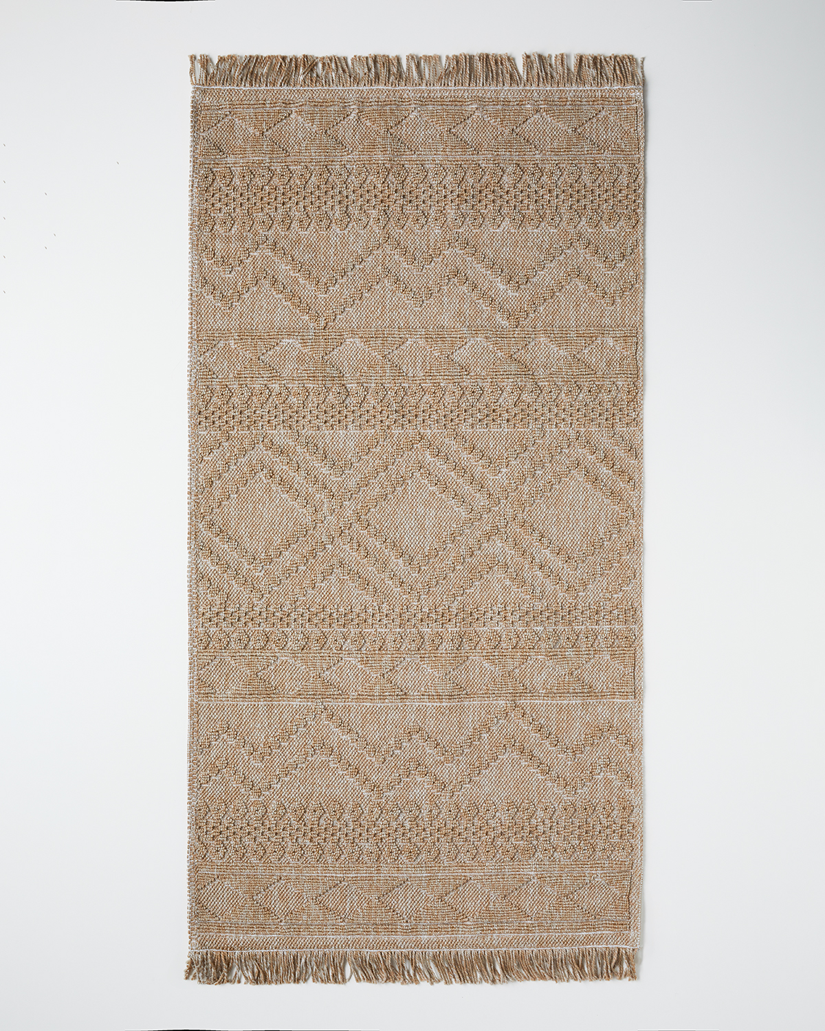 Ethnic Boucle Rug 80x150 cm Natural   Этнический ковёр Loop 80x150 см, натуральный