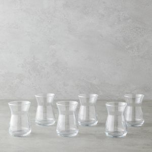 Velin Glass 6 pcs Tea Glass 132 ml Transparent