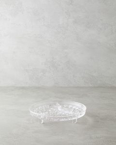 Презентационный стенд с тремя секциями из пузырькового стекла, 22x5 см, прозрачный