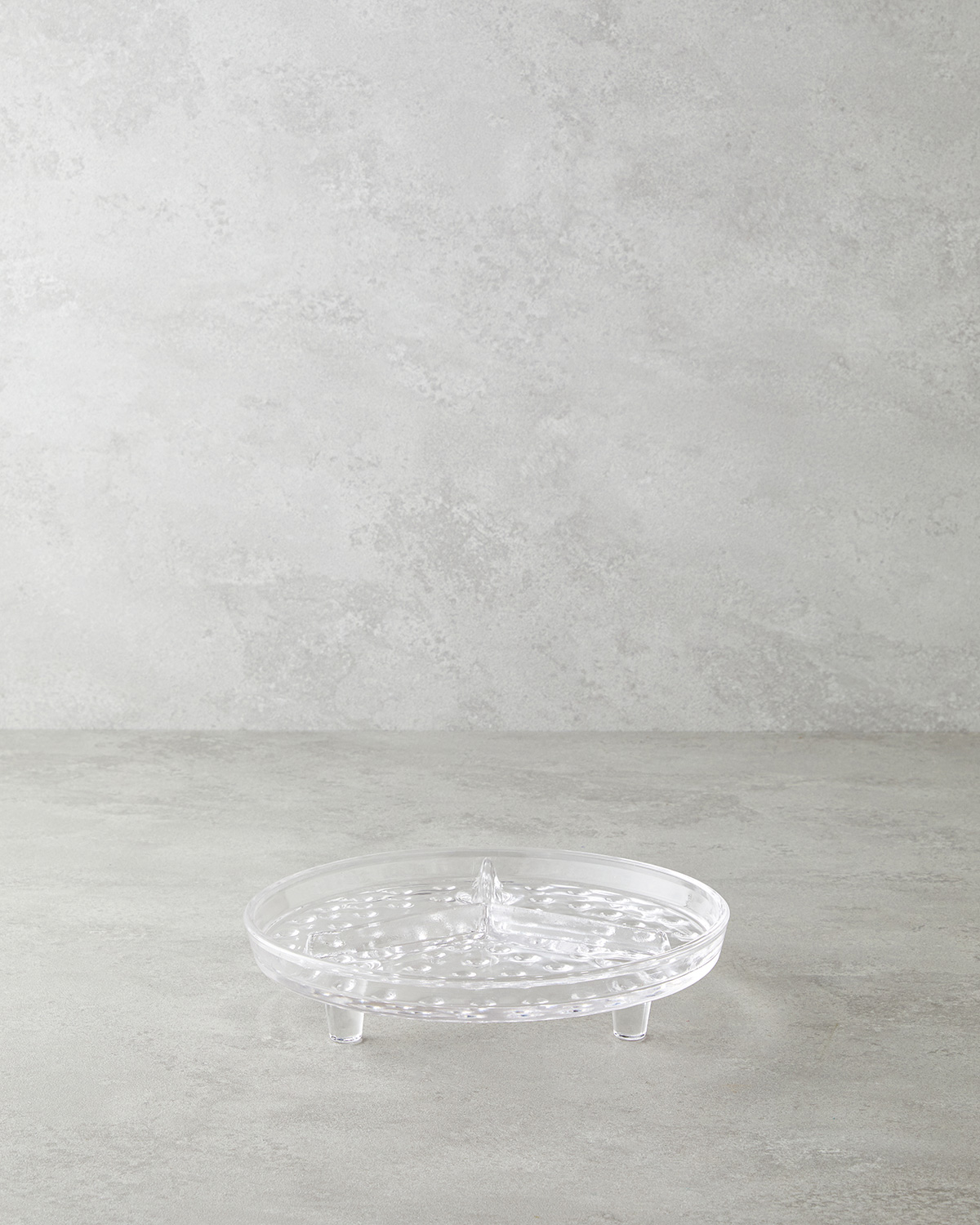 000000010049646001_1 Презентационный стенд с тремя секциями из пузырькового стекла, 22x5 см, прозрачный